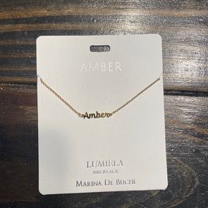 Gold name Lumiela necklace ‘Amber’